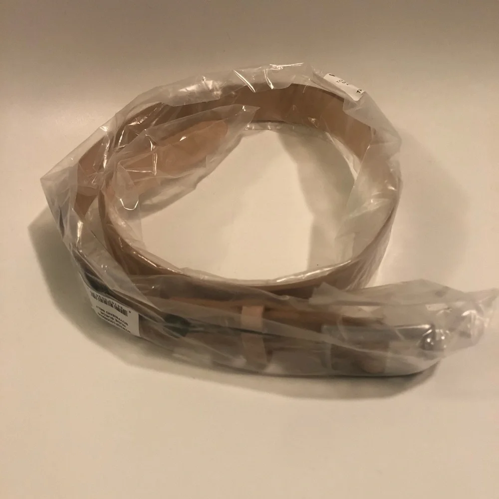 NWT $160 Rag & Bone Suede Boyfriend Belt, Nude, L